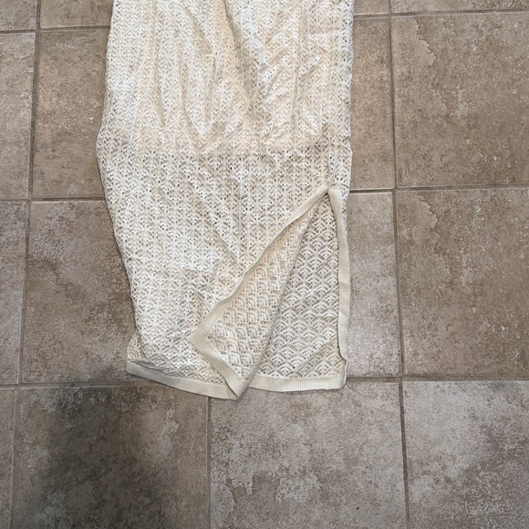 Two- Piece Cream Crochet Skirt Set - SMALL - Picture 5 of 5